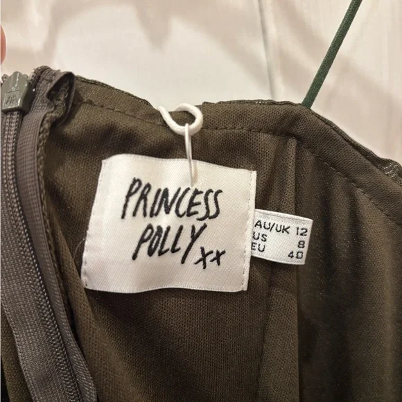 Princess Polly Dark Green Ruched Bodycon Tara Mini Dress - Picture 6 of 7